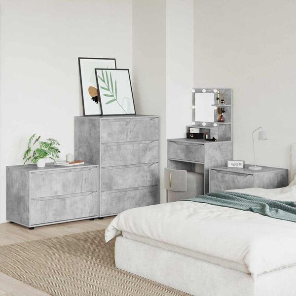 vidaXL S&auml;ilytyskaappi Betoni Harmaa 80 x 48 x 57 cm Tekninen puu