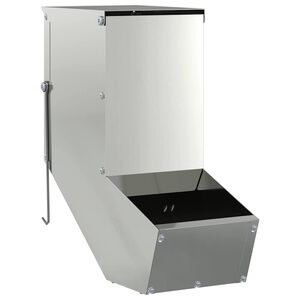 vidaXL Kaninruokkija Hopea 12,5 x 26 x 28,5 cm Galvanoitu ter&auml;s