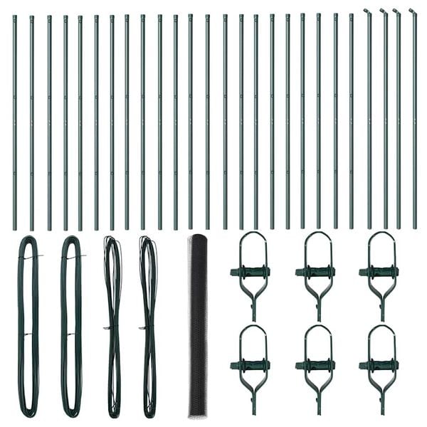 vidaXL Aitalatu Harmaa 50 x 1,6 m (13 mm verkko) Ter&auml;st&auml; ja PVC:t&auml;