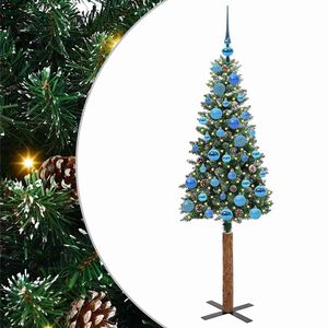 vidaXL Kapea joulupuu Vihre&auml; 150 cm PVC ja massiivipet&auml;j&auml;