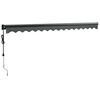 vidaXL Automaattisesti sisäänkelattava markiisi antrasiitti 4,5x3 m