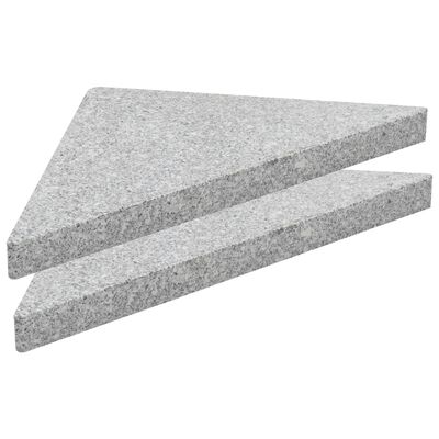 vidaXL Päivänvarjon aluspaino graniitti 15 kg kolmionmuotoinen harmaa