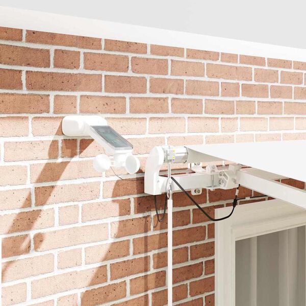 vidaXL Vetoutuva markiisi Valkoinen 300 x 250 cm Polyesteri ja metalli