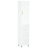 vidaXL Kaappi valkoinen 34,5x34x180 cm tekninen puu