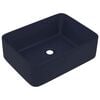vidaXL Ylellinen pesuallas matta tummansininen 41x30x12 cm keraaminen