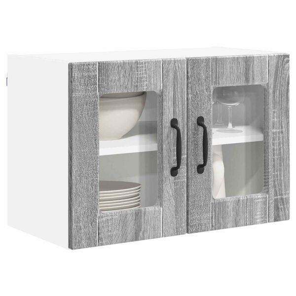 vidaXL Keitti&ouml;kaappi 2 pcs Harmaa Sonoma 60 x 31 x 40 cm Tekninen puu