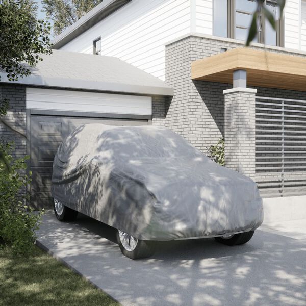 vidaXL Autopeite katumaasturille harmaa M kuitukangas