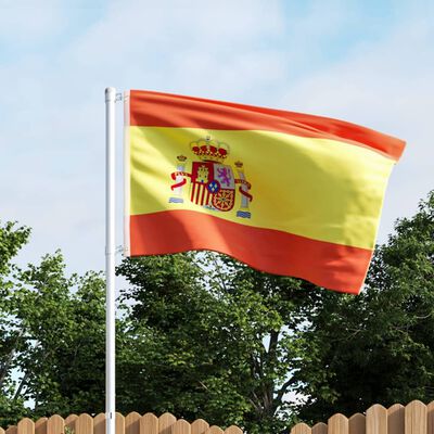 vidaXL Espanjan lippu ja tanko alumiini 4 m