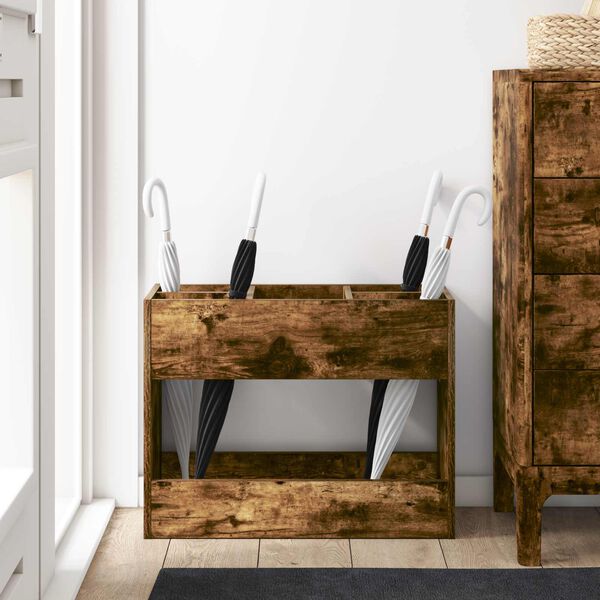 vidaXL Aurinkovarjojalusta Savup&auml;hkin&auml; 65 x 24 x 50 cm Tekninen puu