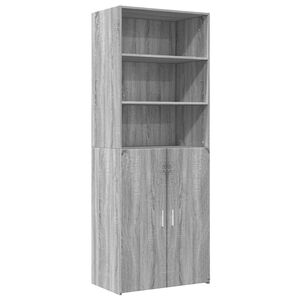 vidaXL Kaappi harmaa Sonoma 70x42,5x185 cm tekninen puu