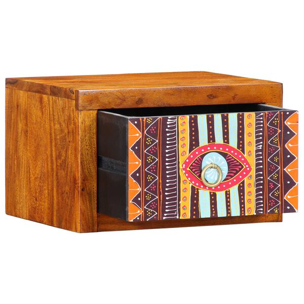 vidaXL Yöpöytäkaappi 2 pcs Ruskea 35 x 30 x 22 cm täysi akaasiapuu