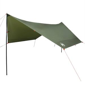 vidaXL Leirint&auml;alue tarp oliivinvihre&auml; 438x376x212 cm vedenpit&auml;v&auml;