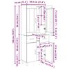 vidaXL Korkea kaappi Vanha Puu 69,5 x 34 x 180 cm Tekninen puu