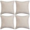 vidaXL Tyynynp&auml;&auml;llinen 4 kpl Keinomokka 40x40 cm Beige