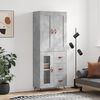 vidaXL Kaappi betoninharmaa 69,5x34x180 cm tekninen puu