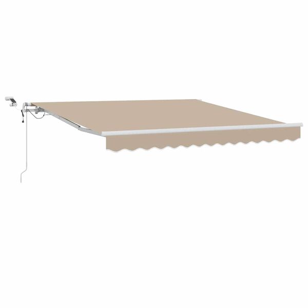 vidaXL Vetoutuva markiisi Beige 300 x 250 cm Polyesteri ja metalli