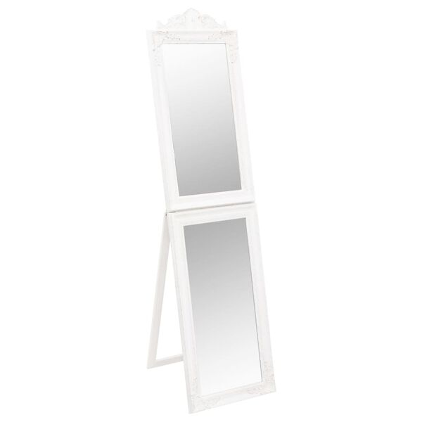 vidaXL Vapaasti seisova peili valkoinen 50x200 cm