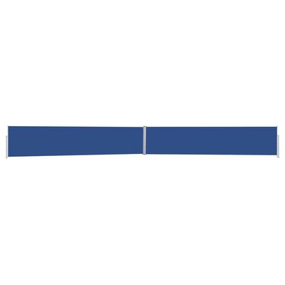 vidaXL Sisäänvedettävä terassin sivumarkiisi 170x1200 cm sininen
