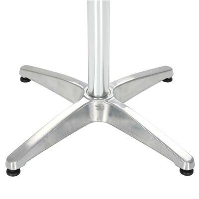 vidaXL Puutarhapöytä hopea 80x70 cm alumiini