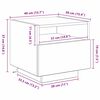 vidaXL Y&ouml;p&ouml;yt&auml;kaappi 2 pcs Musta tammi. 40 x 39 x 37 cm Tekninen puu