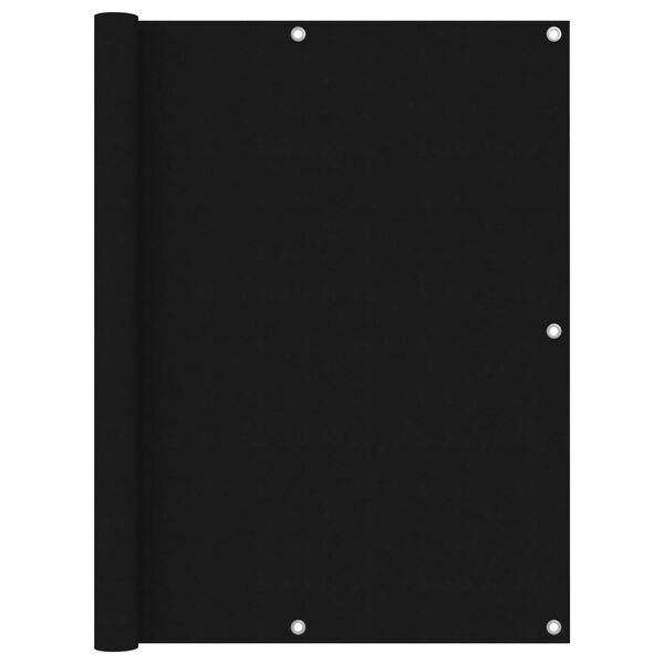 vidaXL Parvekkeen suoja musta 120x300 cm Oxford kangas