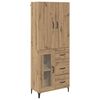 vidaXL Korkea kaappi Artisan tammi 69,5 x 34 x 180 cm Tekninen puu