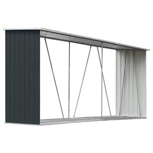 vidaXL Puuvaja galvanoitu ter&auml;s 330x84x152 cm antrasiitti