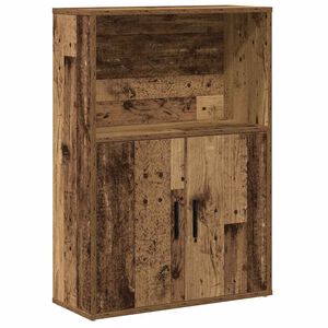 vidaXL Kirjahylly vanha puu 60x24x85 cm tekninen puu