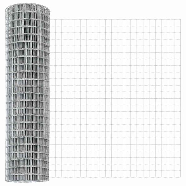 vidaXL Euroaita Hopea 1 x 10 m Kuumasinkitty rauta