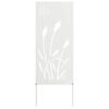 vidaXL Puutarhan yksityisyyden verho Viivakuvio Valkoinen 50 x 140 cm