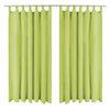 vidaXL Mikro-satiiniverhot silmukoilla 2 kpl 140x225 cm Vihre&auml;