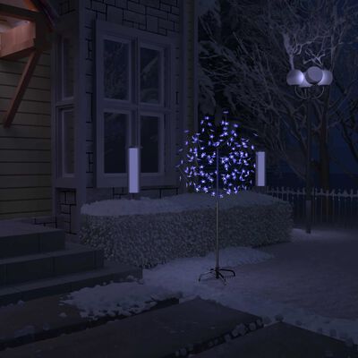 vidaXL Joulukuusi 120 sinistä LED-valoa kirsikankukka 150 cm