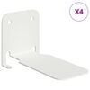 vidaXL N&auml;kym&auml;t&ouml;n kelluva hylly 4 kpl Valkoinen 6 x 11 x 6,5 cm