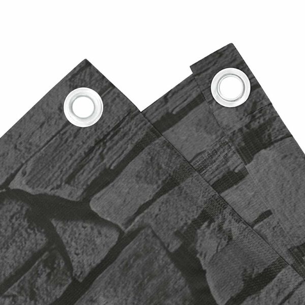 vidaXL Parvekkeen yksityisyyssuoja kivityyli harmaa 1000x75 cm PVC