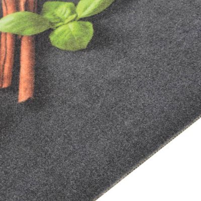 vidaXL Keittiön pestävä matto mausteet 45x150 cm sametti