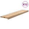 vidaXL Askelmat 12 kpl k&auml;sittelem&auml;t&ouml;n 110x30x2 cm t&auml;ysi tammi