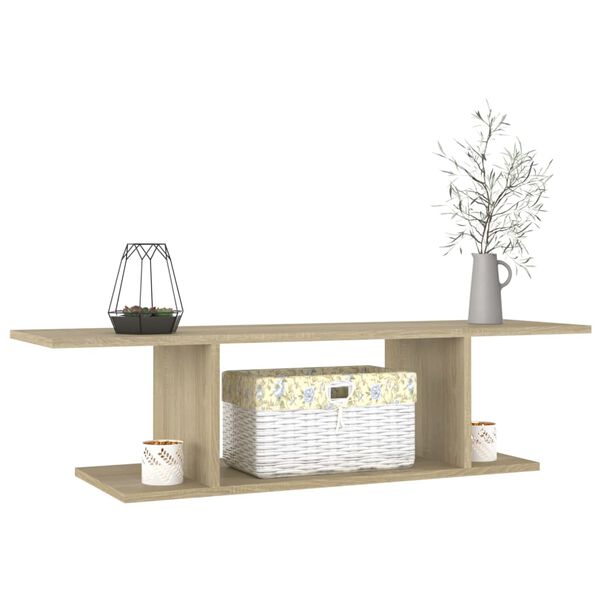 vidaXL Sein&auml;kiinnitett&auml;v&auml; TV-taso Sonoma-tammi 103x30x26,5 cm