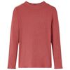 Lasten pitk&auml;hihainen T-paita lyhyt poolokaulus poltettu punainen 128