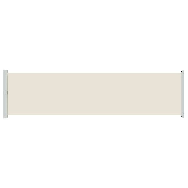 vidaXL Sis&auml;&auml;nvedett&auml;v&auml; terassin sivumarkiisi 600x160 cm kerma