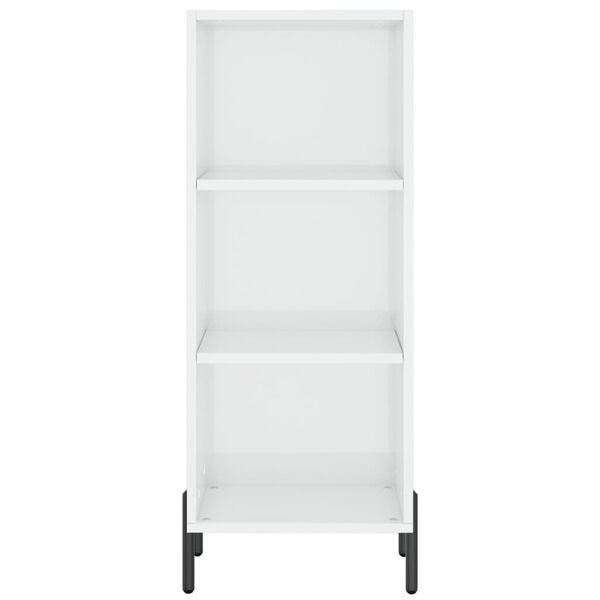 vidaXL Senkki korkeakiilto valkoinen 34,5x32,5x90 cm tekninen puu