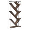 vidaXL Kirjahylly ruskea tammi 79x30x180 cm tekninen puu ja metalli