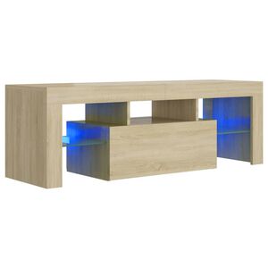 vidaXL TV-taso LED-valoilla Sonoma-tammi 120x35x40 cm