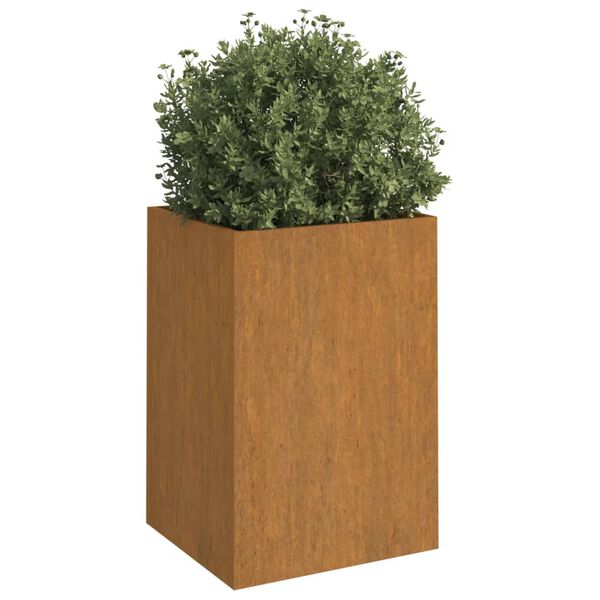 vidaXL Kukkalaatikko 42x38x75 cm Corten teräs