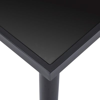 vidaXL Ruokapöytä musta 140x70x75 cm karkaistu lasi