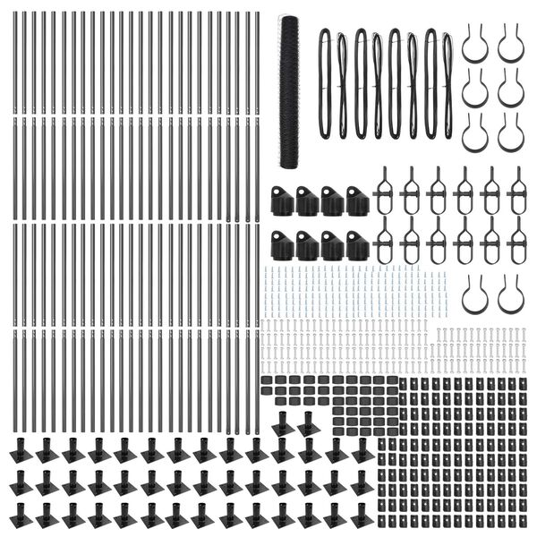 vidaXL Aitalatu Harmaa 100 x 1,2 m (50 mm verkko) Ter&auml;st&auml; ja PVC:t&auml;