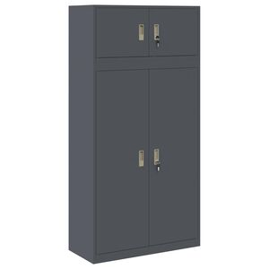 vidaXL S&auml;ilytyskaappi 2 kpl Antrasiitti 90 x 40 x 180 cm Ter&auml;s