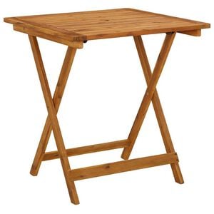 vidaXL Kokoontaittuva puutarhap&ouml;yt&auml; 70x70x75 cm t&auml;ysi akaasiapuu