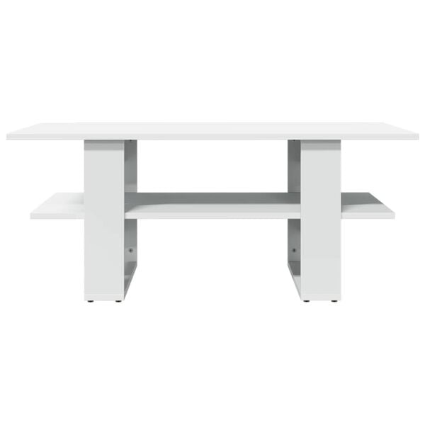 vidaXL Sohvapöytä valkoinen 102x55x42 cm tekninen puu