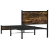 vidaXL Metallinen sängynrunko ilman patjaa savutammi 75x190 cm