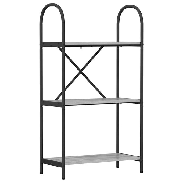 vidaXL Kirjahylly Harmaa Sonoma 60 x 30 x 109 cm Tekninen puu